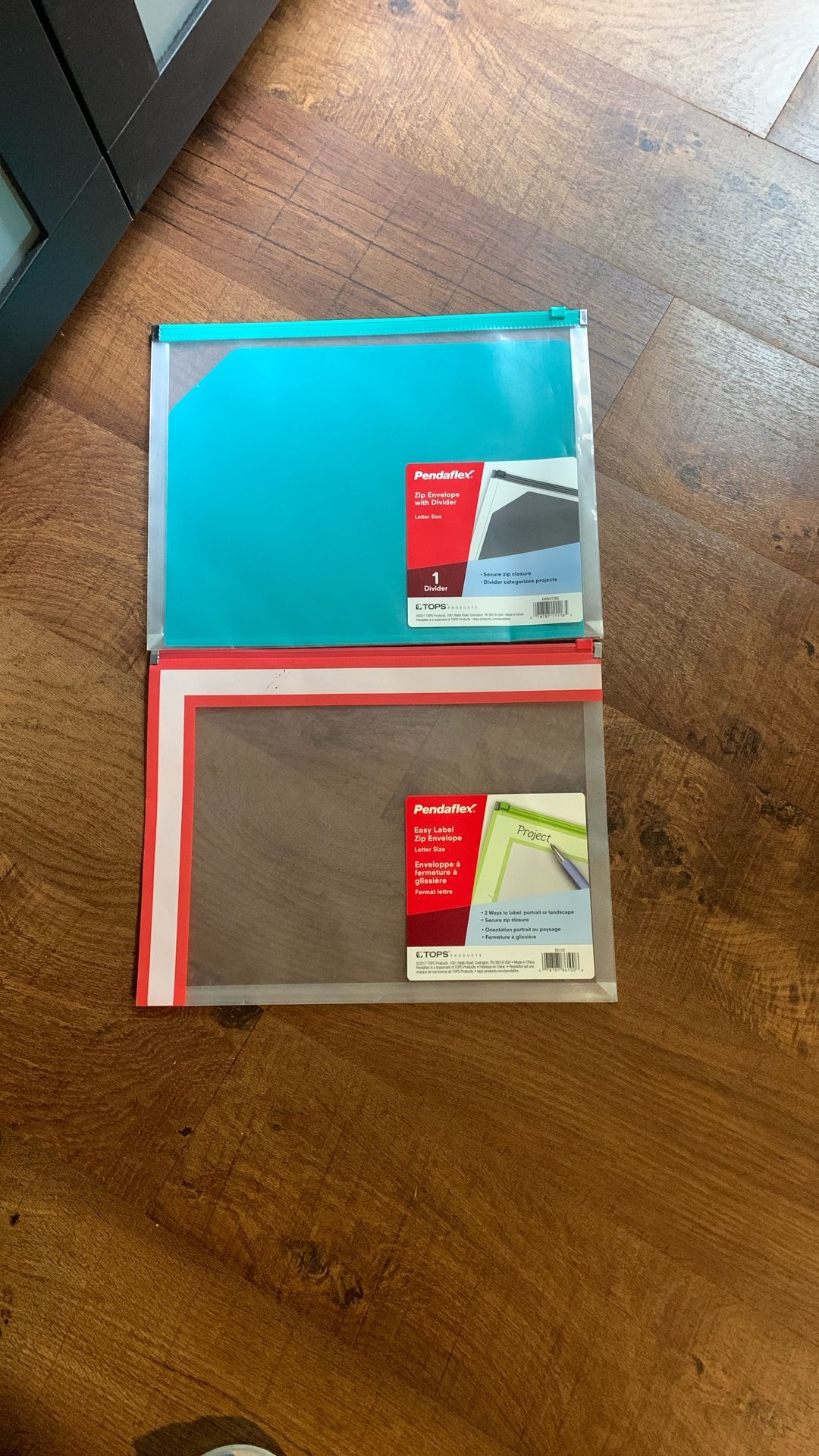 Pendaflex Poly Zip Envelope, Plastic Expanding File Pockets, Clear Zipper Pouches, Plastic Envelopes with Secure Closure, Letter Size, Assorted Color 