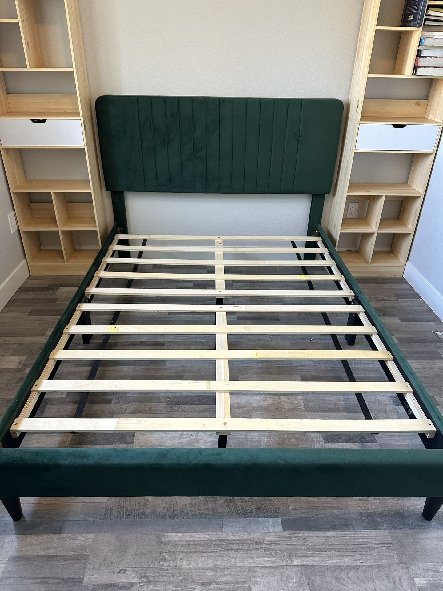 Full Upholstered Bed Frame With Headboard