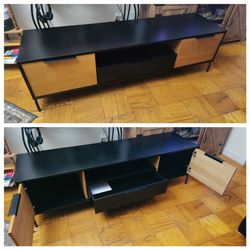 Modern Long TV Stand - Great Storage (5’7”)