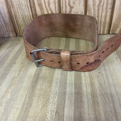 Leather Weight Lifting Belt Size Medium 