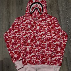 Pink Bape Hoodie Large With Tags And Bag