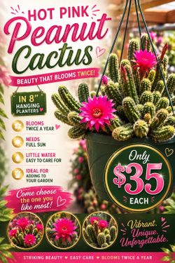 Hot pink peanut cactus 🌵🩷🥜