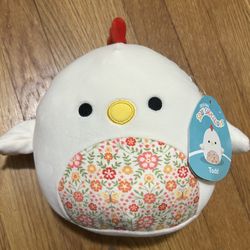 Squishmallows Official 5 inch Todd the Beige Rooster with Floral Belly