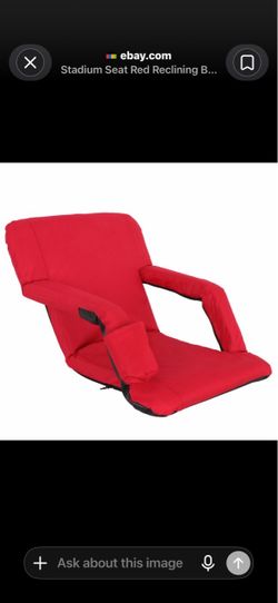 Red Reclining Stadium Seat with Armrests