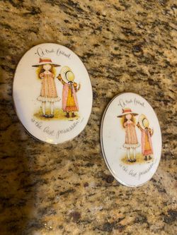 Set of 2 vintage Holly hobbie wall plaque decorations