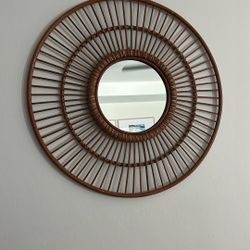 Wicker Mirror