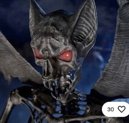 🦇💀 GIANT WINGED BAT SKELETON HALLOWEEN PROP 💀🦇