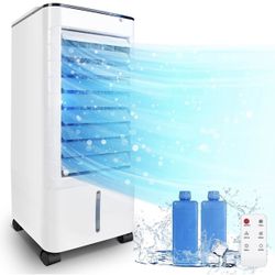 NEW! Caynel 3-IN-1 Portable Air Conditioner, Evaporative Air Cooler/Humidifier/Ice Box, 12H Timer & Remote Control, Ultra-quiet Evaporative Cooler for
