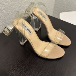 Steve Madden Camille clear heels - Women’s size 8M