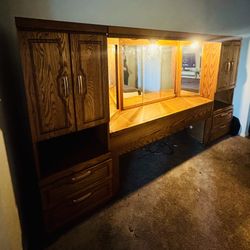 Free Headboard w Storage & Mirrors + Dressers