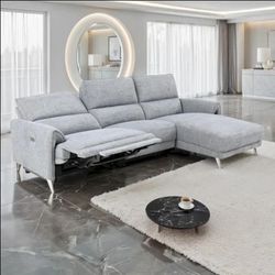 NO CREDIT NEEDED! E.Z. FINANCING - PowerCouch Sofa Sectional, Right Chaise, Gray