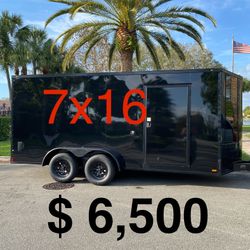  New 7x16 Enclosed Trailer