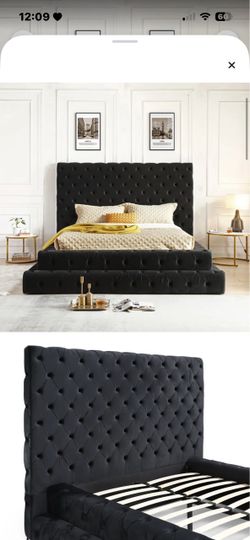 Elen Tufted Platform King Bed