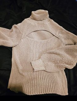 Turtle Neck Peek-a-boo Sweater Women's