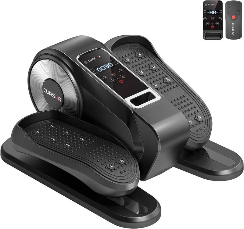 Under Desk Elliptical Machine, Electric Seated Pedal Exerciser with Remote