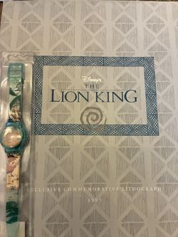 Disney Collectible The Lion King Lithograph & Digital Watch Vintage 1995