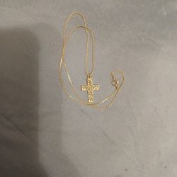 Gold Chain And Cross