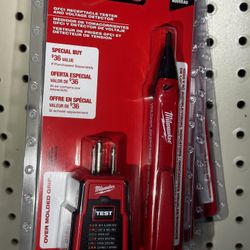 $25 New Milwaukee Non-Contact Voltage and GFCI Receptacle Premium Test Kit included