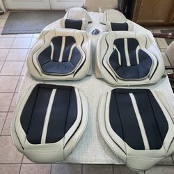 Car Seat Covers Thick PU Leather, Universal, Black and Gray