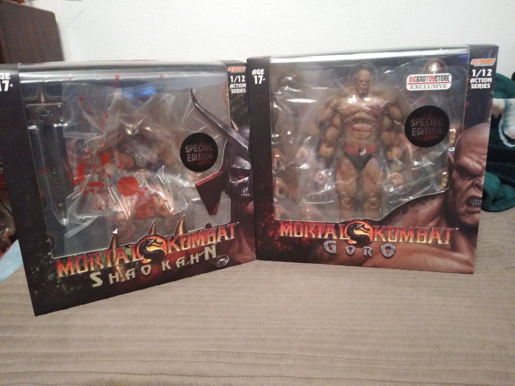 (Brand New) Storm Collectibles Bloody Edition's of Goro & Shao Kahn 1:12 Scale Action Figure