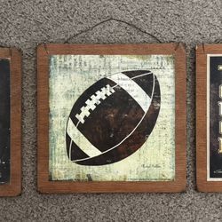 Football Wooden Wall Art