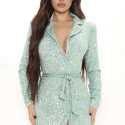 Sequin Blazer Dress - Medium
