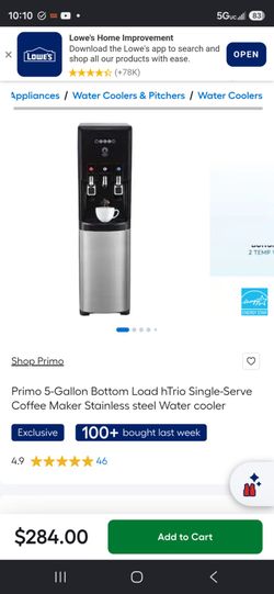 PRIMO COFFE MAKER BOTTOM LOAD DISPENSER