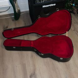 Acoustic Guitar Hard Case – Red Interior