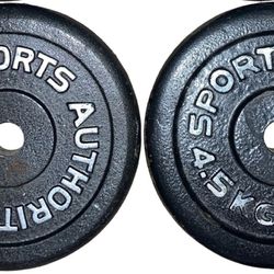 Barbell Plates 10lb Set Lot of 2 Sports Authority