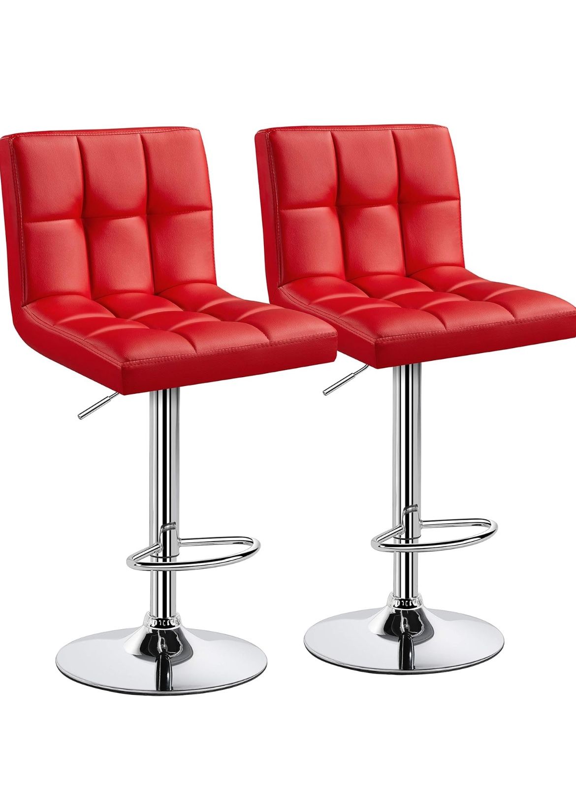 Red Bar Stools Set Of Two 