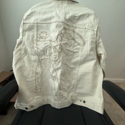 WRANGLER MEN'S EMBROIDERED BLUE BELL COWBOY WESTERN JACKET SIZE XXL