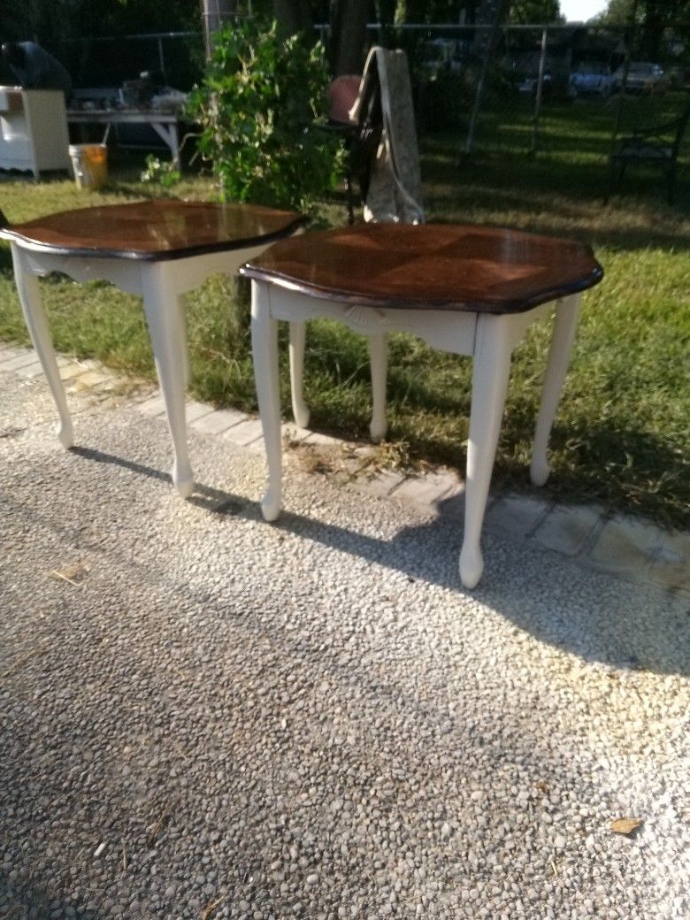 Pair Of End Tables (wood)