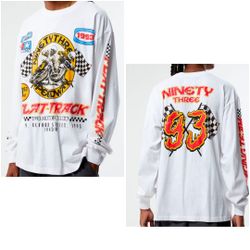 Pacsun Flat Track Oversized Long Sleeve T-Shirt Men's Size Small