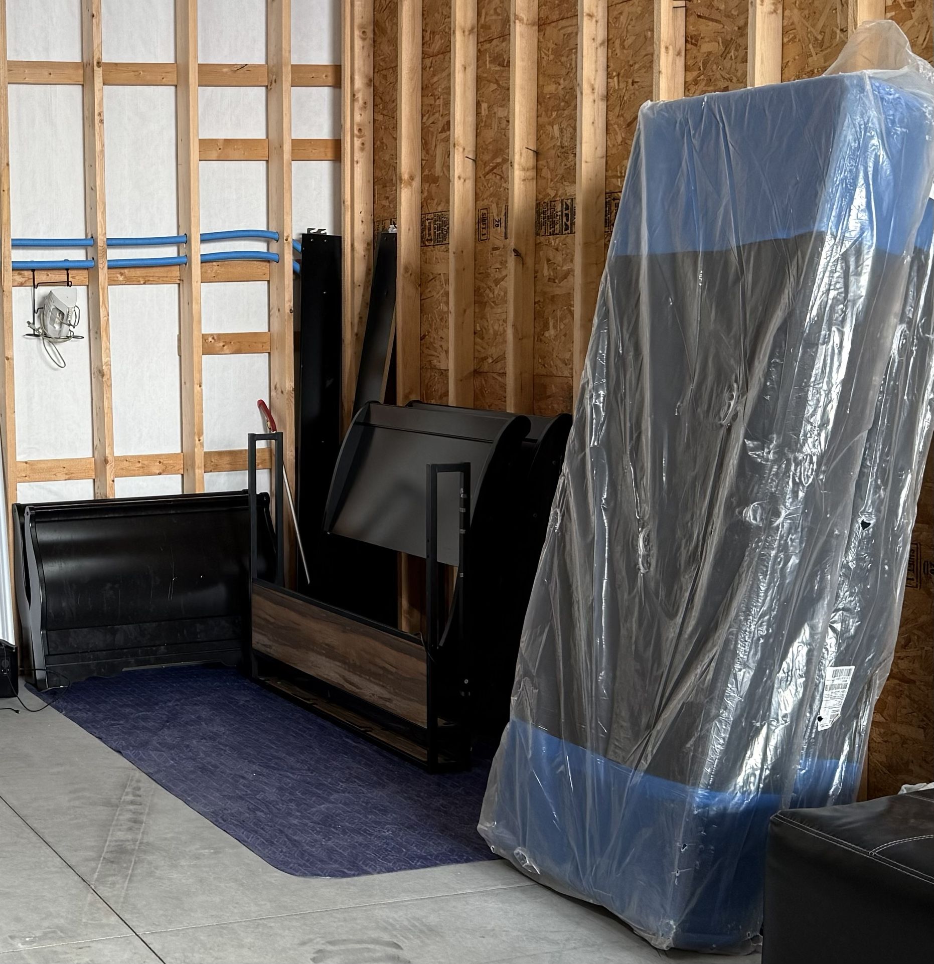 2 Ashley Twin Sleigh Bed (black) brand new including the box spring with it. $175for both obo