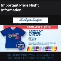 Dodgers Pride Night Jersey XL