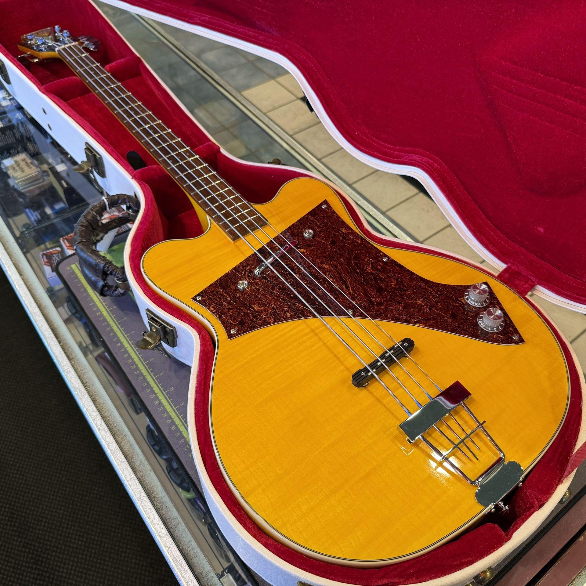 Kay K5970 Reissue Jazz Special Blonde Hollow-Body Electric Bass