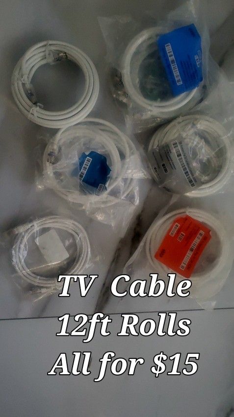 Coax Assorted for TV Whole Lot Shown Only $15