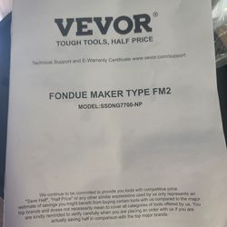 Vevor electric fundue