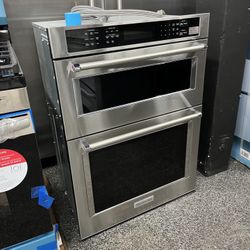 Stainless Steel KitchenAid Microwave Oven Combo 30” Electric 