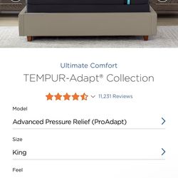 King Size Tempurpedic Mattress For Sale With Base