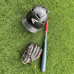 Bat size  31' Glove  EASTON HELMET 