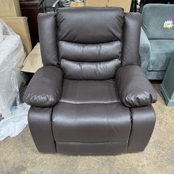 Breathable Faux Leather Recliner