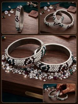 Crystal Bangles Set of 2