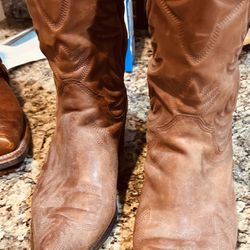 Brown Size 7  Cow  Boy  Boots 