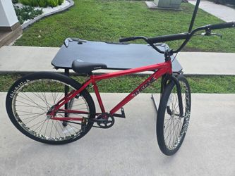 Throne BMX Bike Red with Camo Wheels 29 inch
