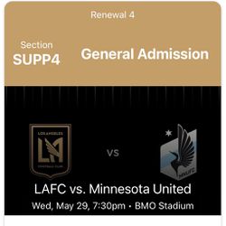 2 Tickets $70 - LAFC vs Minnesota United 