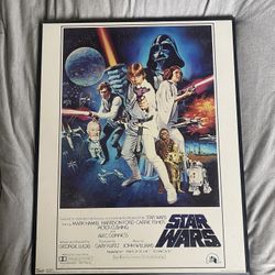 Star Wars A New Hope Wooden Poster
