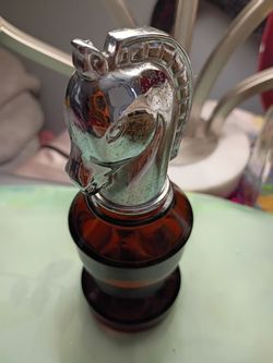 Avon Vintage Chrome Horse glass almost full aftershave