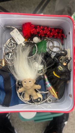 Vintage retro Lot of Keychains and Small Toys