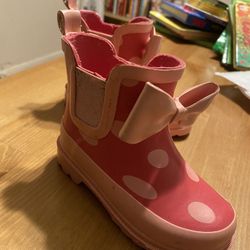 Rain Boots Size 7 Minnie Mouse (small Girls)